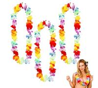 Quesuc 3 Piezas Collar De Flores Hawaiano Guirnalda De Fútbol Decoración Para Fiesta De Fútbol Collar Floral Para Hinchas Poliéster Para Baile Hula, Fiesta De Cumpleaños, Espectáculo, Interacción