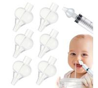 Quesuc 6 Piezas Boquillas Para Lavado Nasal Para Niños Boquillas Reutilizables De Silicona Para Todas Las Jeringas Nasales Estándar (Transparente)