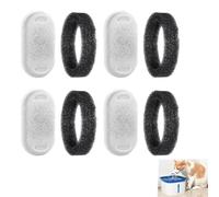 Quesuc 8 Piezas Filtros Fuente Gatos Filtros Repuesto Fuente Agua Filtros Carbón Activado Filtros Esponja Para Varias Fuentes Agua Mascotas