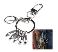 Quesuc Anillas Llaveros, Llavero Mosqueton Con Mosquetón, 5 Anillos Intercambiables, Argollas Porta Chaves, Llavero Hombre Para Usar En Mochilas Coches Regalos De Cumpleaños, Regalo Del Día Del Padre