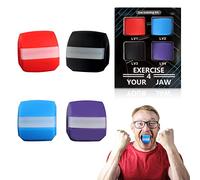 Quesuc Facial Fitness Ball,Ejercitador Mentón Masticable, Mandíbula Entrenamiento Equipo, Jaw Exerciser Ejercicios Pelota, Cara Cuello Entrenador, Bola Ejercitador Papada (Cuatro Colores)