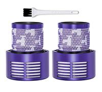 Queta 2pzs Filtros para Dyson V10 SV12 Filtro de Repuesto Lavable aspiradora para Dyson V10 SV12 Series, con Cepillo de Limpieza, Filtro de Repuesto para Dyson V10 SV12 Series
