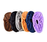 Queta 6 pares Cubiertas de zapatos lavables franela sobre zapatillas Cubrecalzados reutilizables Cubiertas zapatillas reutilizables franela Cubrecalzados