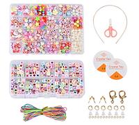 Queta Bricolaje Conjunto de Cuentas,Juguete de Cuentas de Niños 1150 PCS,DIY Set de perlas,Kit de fabricación de cuentas como kit de regalo para niñas
