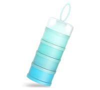 Queta Dispensador de Leche Bebé Recipiente dosificador de Leche en Polvo, Organizador Portátil para Leche en Polvo - 4 Compartimentos, Ligero y Compacto, Ideal para Viajes y Bebés