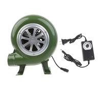 QUETHEDS Ventilador eléctrico para barbacoa, 100 V/220 V, apto para barbacoas y mini forjas de herrero, soplador con adaptador de velocidad y conducto, portátil (60 W)