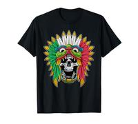 Quetzalcoatl Cráneo Goth Azteca Plumado Serpiente Maya Inca Camiseta