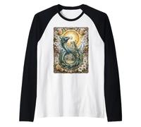 Quetzalcóatl Dios Azteca Mitología Myan Inca Christian Floral Camiseta Manga Raglan