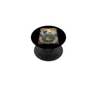 Quetzalcóatl Dios Azteca Mitología Myan Inca Christian Floral PopSockets PopGrip Adhesivo