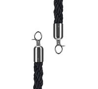 Queue Barrier - Cuerda de cáñamo - Cables trenzados de control de multitudes en negro, azul, rojo, marrón - líneas colgantes para entrada de hotel y divisor de cama, 3-10 pies de longitud (azul, 2,5 m
