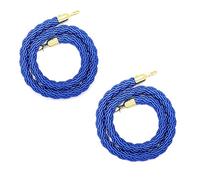 Queue Barrier Ropes,Set Of 2 Stanchion Rope Crowd Control, 3/4/5/6/7/8/9/10/11/13/15 Feet Long, Heavy-Duty Hanging Partition Ropes for Hotels Concerts Car Show(Blue,9ft/274cm)