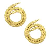 Queue Barrier Ropes,Set Of 2 Stanchion Rope Crowd Control, 3/4/5/6/7/8/9/10/11/13/15 Feet Long, Heavy-Duty Hanging Partition Ropes for Hotels Concerts Car Show(Yellow,14ft/426cm)