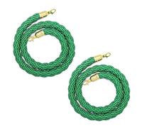 Queue Barrier Ropes,Set Of 2 Stanchion Rope Crowd Control, 3/4/5/6/7/8/9/10/11/13/15 Feet Long, Heavy-Duty Hanging Partition Ropes for Hotels Concerts Car Show(Green,14ft/426cm)