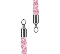 Queue - Cuerda de cáñamo de barrera, cables trenzados de control de multitudes, negro/azul/rojo/marrón, líneas colgantes de 3 a 10 pies con ganchos, divisor de cama duradero para entrada de hotel y