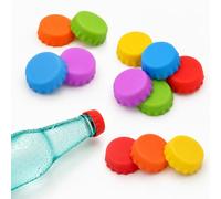 Qufiiry 12 Piezas Tapones de Vino Silicona 6 Colores, Tapones Reutilizables para Botellas de Cerveza, Refresco, Cola, Zumo