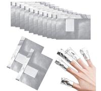 Qufiiry 200 Pcs Quitaesmalte de Papel de Aluminio,Papel Aluminio Uñas,Almohadillas para quitar esmalte de uñas,lámina de aluminio para esmalte de uñas,Elimina Esmalte de Uñas de Gel Rápido y Fácil