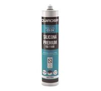 Quiadsa 52501718 Sellador de Silicona Neutra Oxima, RAL 7022, 300 ml
