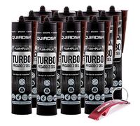 Quiadsa Fija Plus Turbo Polimero 290ml + Llavero Bricolemar de Regalo (12 x 290ml - Marrón)