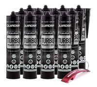 Quiadsa Fija Plus Turbo Polimero 290ml + Llavero Bricolemar de Regalo (12 x 290ml - Negro)