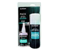 Quiadsa - KIT RETRÁCTIL ESPECIAL MADERA - Adhesivo de cianoacrilato con acelerador - Aplicación precisa en carpintería y ebanistería - Unión rápida y duradera - 50 g + acelerador