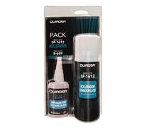 Quiadsa Pack: SuperAdhesivo de Cianoacrilato B-689 tipo gel especial madera (50 ml) + Acelerador de Fraguado Rápido SP-1612 (200 ml)