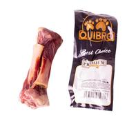 Quibropets Caja de 12 Unidades con 2 Medios Huesos de Jamón Natural para Perros 245g - Snack Nutritivo, Refuerzo Dental, Rico en Proteínas, Entretenimiento Duradero