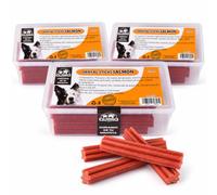 QUIBROPETS Dental Sticks Salmón para Perros, Snack Dental con Mín. 4% de Salmón, Palitos Entre Comidas, Pack 3 x 290 g (870 g)