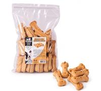 QUIBROPETS Galletas de Cordero y Arroz para Perros, Snacks en Forma de Hueso con Mín. 4% de Cordero y 4% de Arroz, Bolsa 1,6 kg