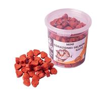 Quibropets Mini Corazones de Salmón para Gatos 100g - Snack Nutritivo, Rico en Omega 3, Alta Palatabilidad, Pack de 12 Unidades, Ideal para Premios y Entrenamiento (100g x 12, Salmón)