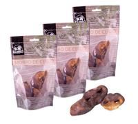 Quibropets Morro de Cerdo deshidratadas, 100% Naturales y sin Cereales - Premios hipoalergénicos y saludables - Pack de 3 envases (3x100g) - Total 300g