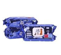 Quibropets Pack 3 Toallitas Húmedas 80 Und. con Talco para la Higiene de Perros y Gatos - Limpieza Profunda y Efectiva en un Solo Paso - Limpiador de Patas para Mascotas - 240 Und