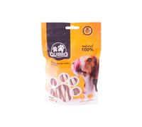 Quibropets Sandwiches de Cordero y Bacalao - Chuches para Perros, Recompensas Naturales Sin Cereales, Snacks para Mascotas, Premios Deshidratados, 100g
