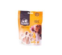 Quibropets Sandwiches de Pollo y Bacalao - Chuches para Perros, Recompensas Naturales Sin Cereales, Snacks para Mascotas, Premios Deshidratados, 100g