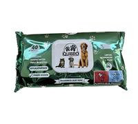 QUIBROPETS Toallitas Húmedas con Aloe para la Higiene de Patas de Perros y Gatos - Limpieza Profunda y Efectiva en un Solo Paso - Limpiador de Patas para Mascotas - 40 Unidades.