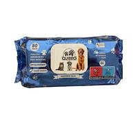 Quibropets Toallitas Húmedas con Talco para la Higiene de Patas de Perros y Gatos - Limpieza Profunda y Efectiva en un Solo Paso - Limpiador de Patas para Mascotas - 80 Unidades.