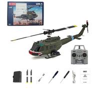 Quibuilds Helicóptero RC Huey C032 escala 1/48, control remoto 2.4G 6CH, giroscopio de 6 ejes, retención de altitud, 13 minutos de tiempo de vuelo y vuelo de acrobacias 3D, regalo para entusiastas de