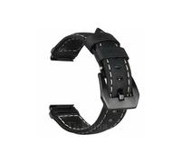 Quic kfit Correa de reloj de piel de becerro de cuero genuino de 26mm 22mm Compatible con Garmin Fenix 8 7 7X 6 6X Enduro 3 2 Epix Pro 51mm 47mm Tactix 7 Pro Correa(Black Black,26mm)