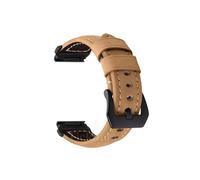 Quic kfit Correa de reloj de piel de becerro de cuero genuino de 26mm 22mm Compatible con Garmin Fenix 8 7 7X 6 6X Enduro 3 2 Epix Pro 51mm 47mm Tactix 7 Pro Correa(Yellow Black,22mm)