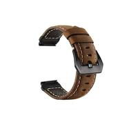 Quic kfit Correa de reloj de piel de becerro de cuero genuino de 26mm 22mm Compatible con Garmin Fenix 8 7 7X 6 6X Enduro 3 2 Epix Pro 51mm 47mm Tactix 7 Pro Correa(Brown Black,22mm)