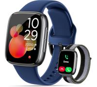 Quican Relojes inteligentes para hombres y mujeres, reloj inteligente AMOLED HD de 1.85 pulgadas para iPhone y Android, batería de 12 días, resistente al agua hasta 3 ATM, llamadas/mensajes Bluetooth