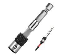Quick Change Drill Attachments - Socket Holder Function, 2.75 Zoll External Driver Device, Weatherproof Mechanical Industry Component, Durable Silver Metal Fastener | Utility Tool For Screws & Nuts