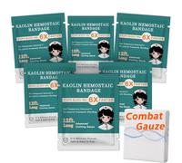 Quick Clot Gauze, kit avanzado de primeros auxilios para detener el sangrado de combate, gasa hemostática flexible, detener el sangrado más rápido, embalaje médico de heridas, suministros de kit de