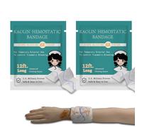Quick Clot Gauze, kit avanzado de primeros auxilios para detener el sangrado de combate, gasa hemostática flexible, parada de sangrado más rápido, embalaje médico de heridas, suministros de kit de