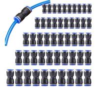 Quick Connect Air Fittings - 50 Pieces Push To Connect Air Fittings | High-Pressure Electrical Connectors, Resistant Compressor Couplers For Sandblasting Woodworking Shops