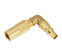 Quick Connects - Adaptador de codo de propano de 1/4 pulgadas para parrillas portátiles, accesorios de latón Textu