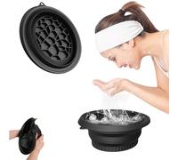 Quick Cooling Wash Basin,Face Ice Bath Bowl, Foldable Silicone Quick Cooling Wash Basin with Built In Ice Tray,10.39x9.13x3.94 Inches Portable Washing Basin for Skin Soothing, Bathroom Accessory