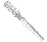 Quick Cutting Grip Comb Peine Cortador de Pelo,Peine de Corte de Pelo de Doble Punta Con Tijeras de Peluquería Con Hoja de Acero Inoxidable,Adecuado para Cortar Cabello Largo y Corto y Diseño