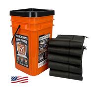 Quick Dam Grab & Go Flood Kit Includes 5-10ft Flood Barriers in Bucket