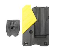 Quick Draw Tape Measure Holder, Belt Holster Clip, Quick Access Hanger for Tool Belts, Smooth OneHand Release Carrier for Handymen Electricians Beginners or On-Site Professionals