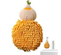 Quick Dry Chenille Towel, Soft Hand Towel for Kitchen, Fuzzy Cartoon Hand Towel, Fuzzy Ball Towel for Bathroom, Chenille Ball Towel with Loop, Cute Kitchen Hand Towel, Cartoon Fuzzy Hand Towel